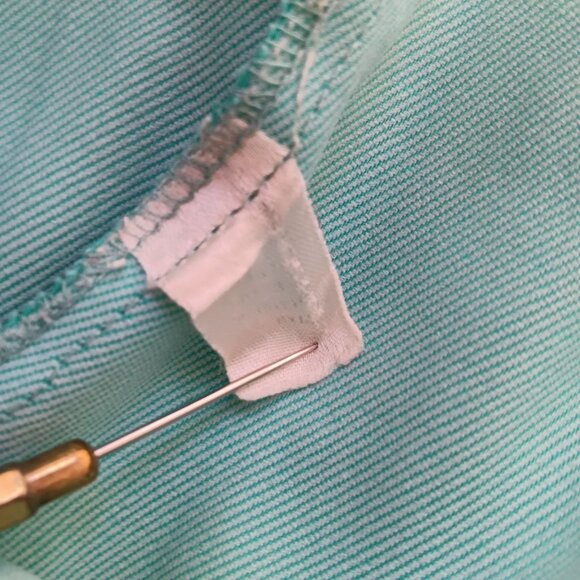 26" Vintage 1960's Womens Shorts Medium Rockabilly HIGH WAIST COUNTRY FRAY Blue - Picture 6 of 6